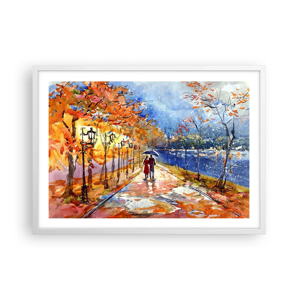 Plakát v bílém rámu - Společně k hranici času - 70x50 cm
