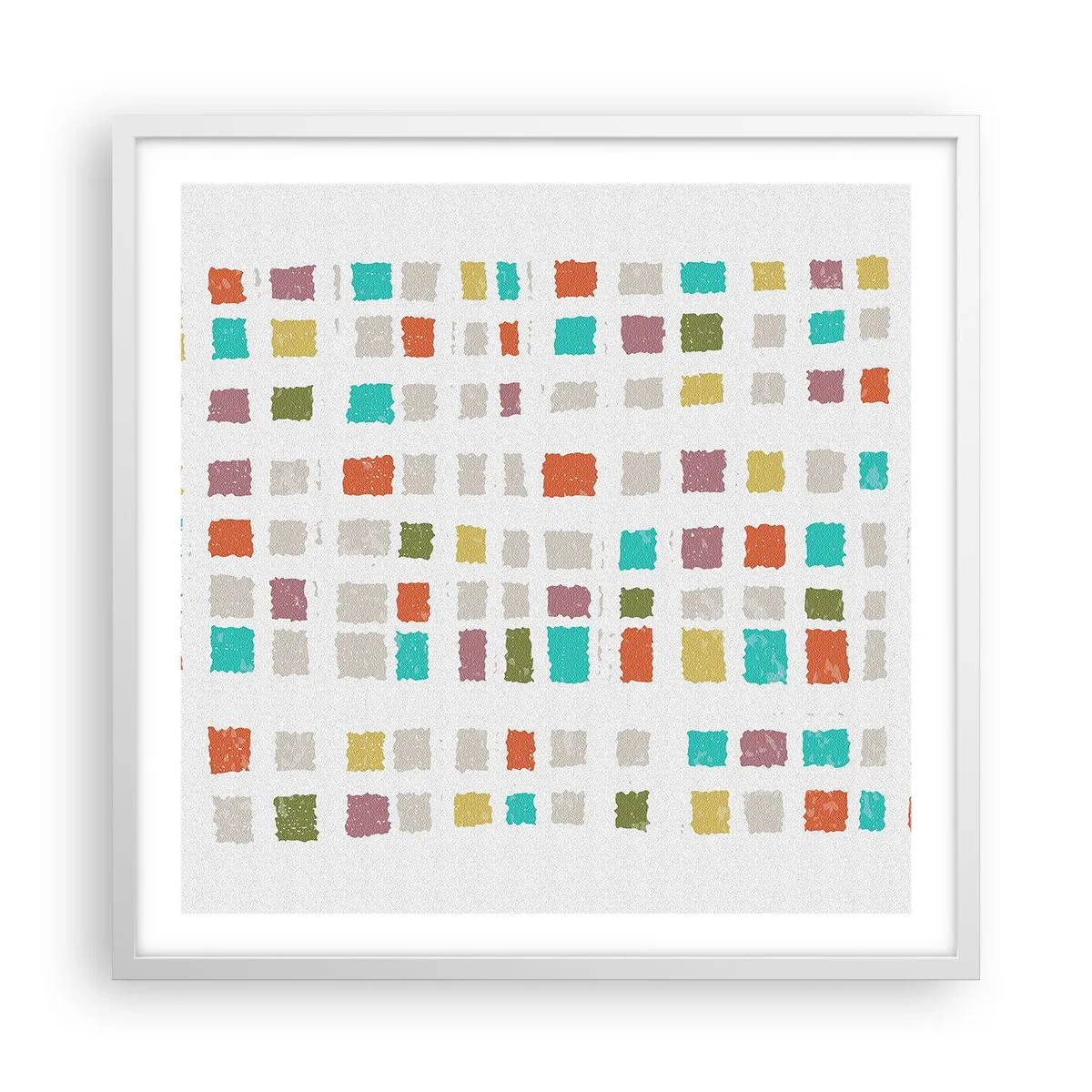 Plakát v bílém rámu - Neznámá hra - 60x60 cm