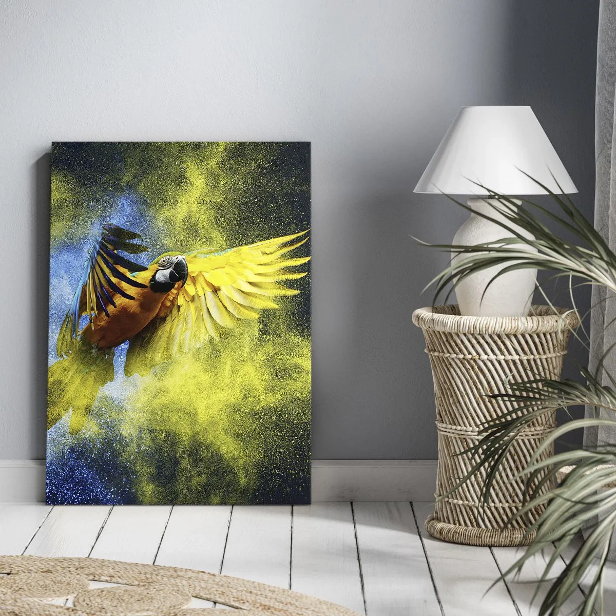 Obraz na plátně - V modro-zlatém prachu - 45x80 cm
