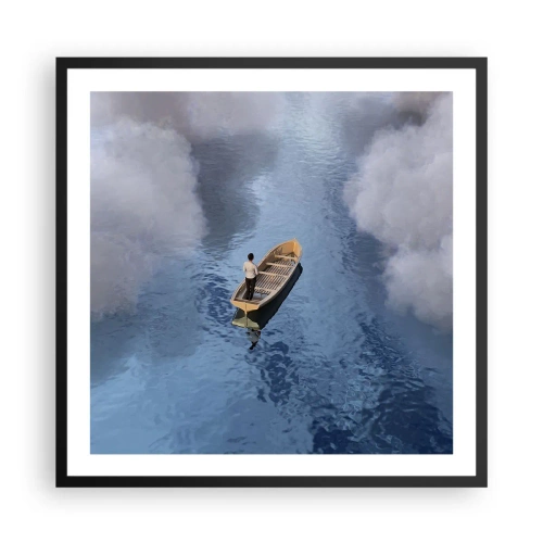 Plakát v černém rámu - Život – cesta – nejistota - 60x60 cm