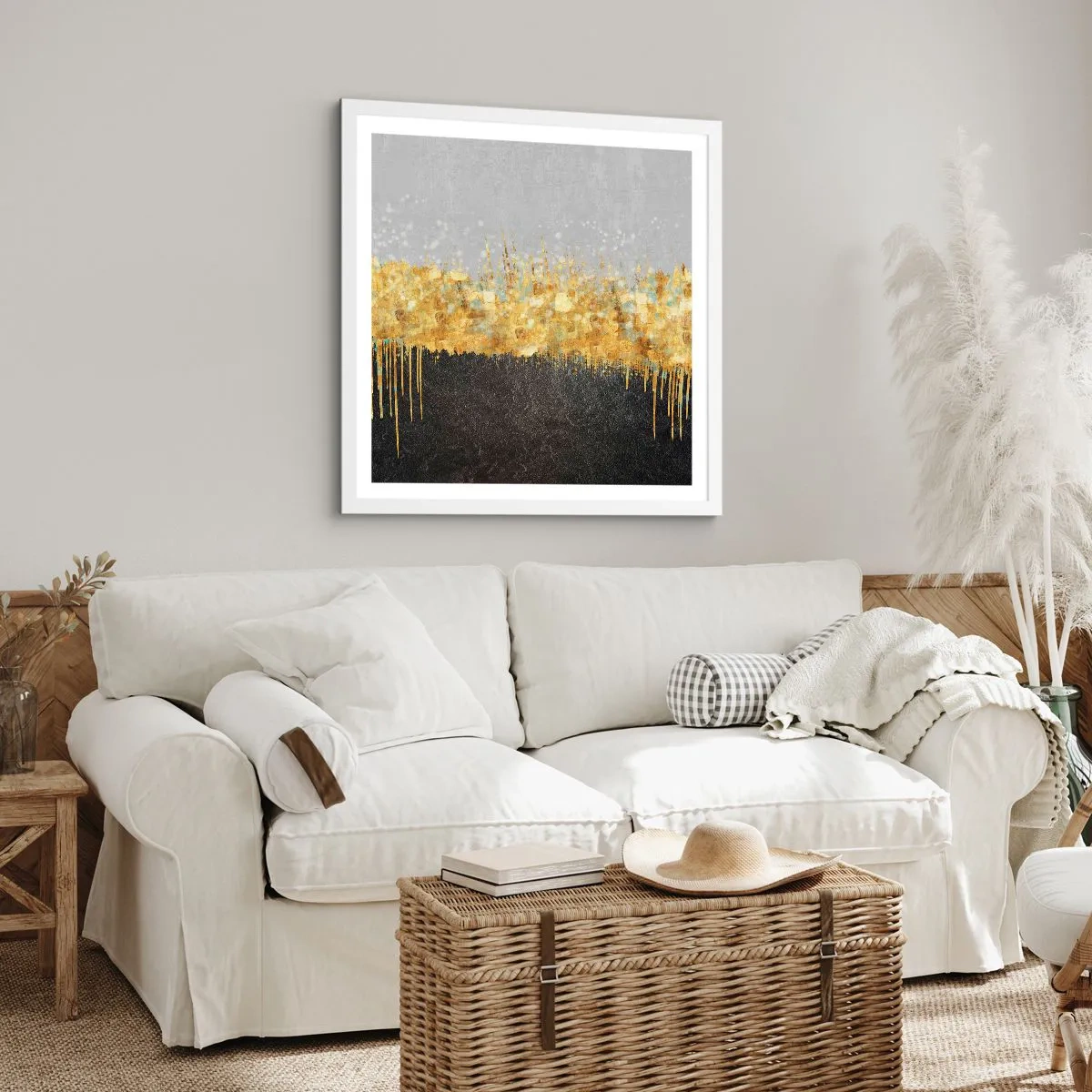 Plakát v bílém rámu - Dovnitř a vzhůru - 40x40 cm