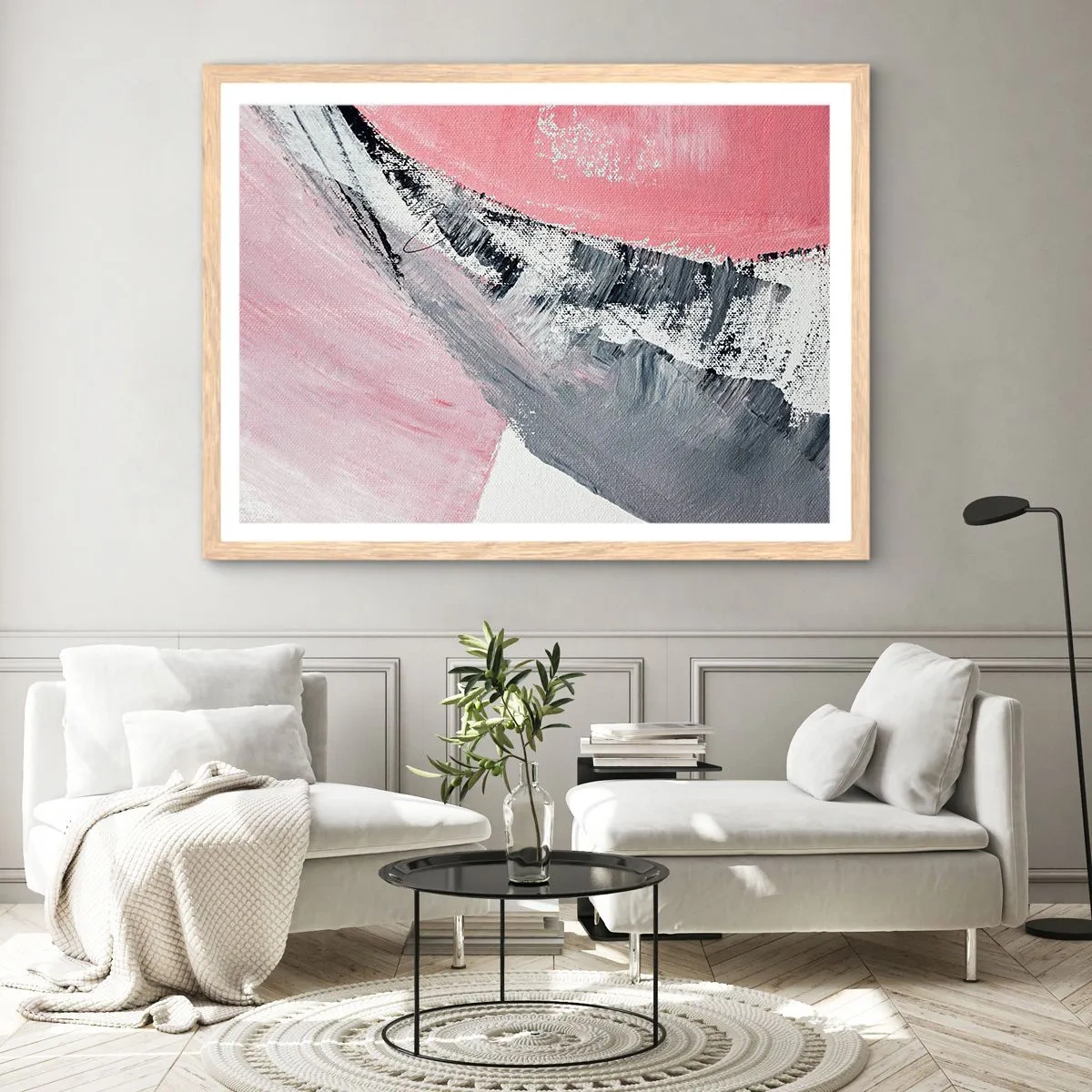 Plakát v rámu světlý dub - Sladěná kompozice - 91x61 cm