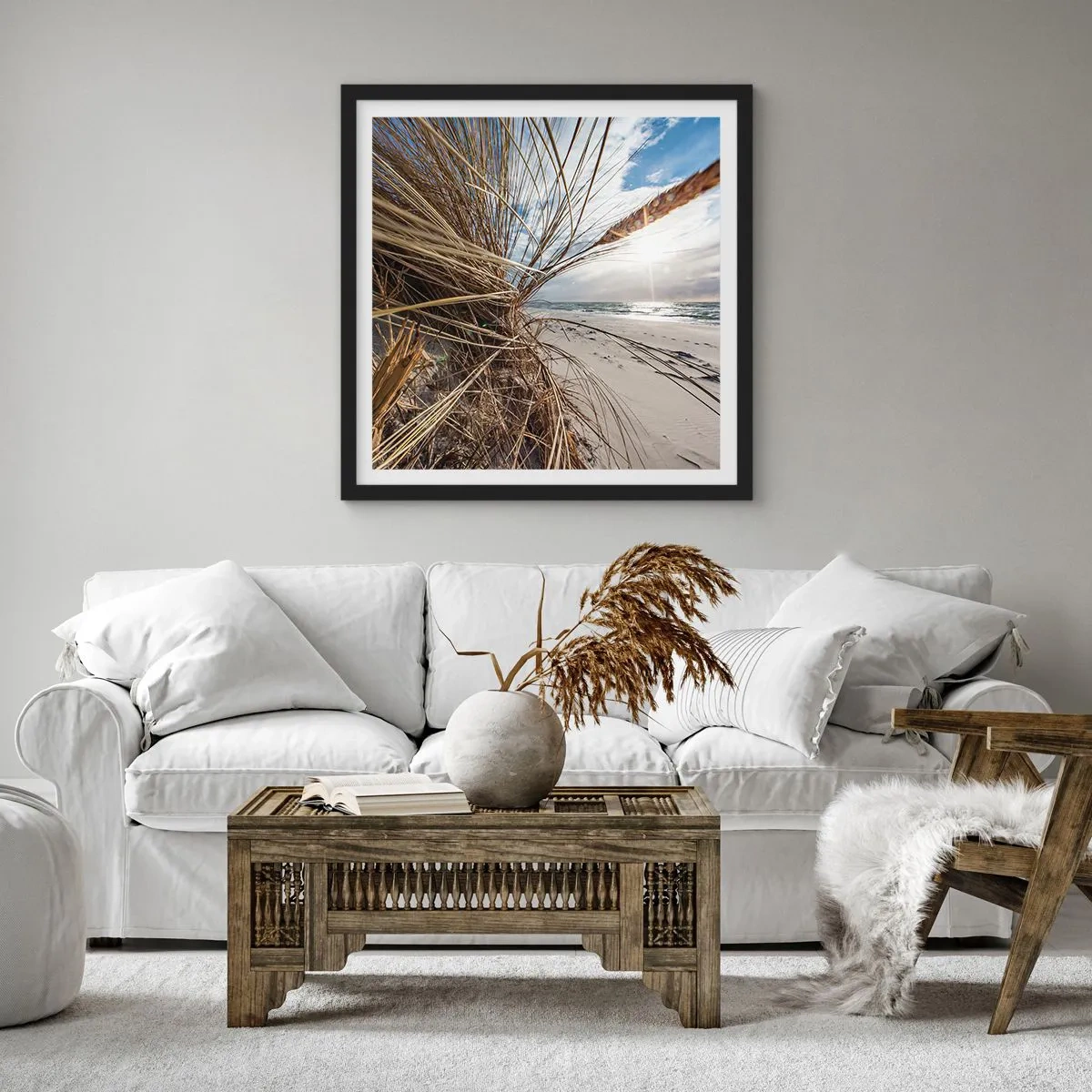 Plakát v černém rámu - Setkání živlů - 40x40 cm