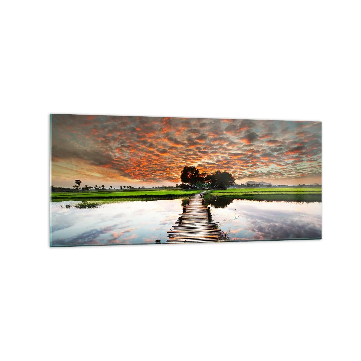 Obraz na skle - Roztáhněte ruce - dýchejte  - 120x50 cm