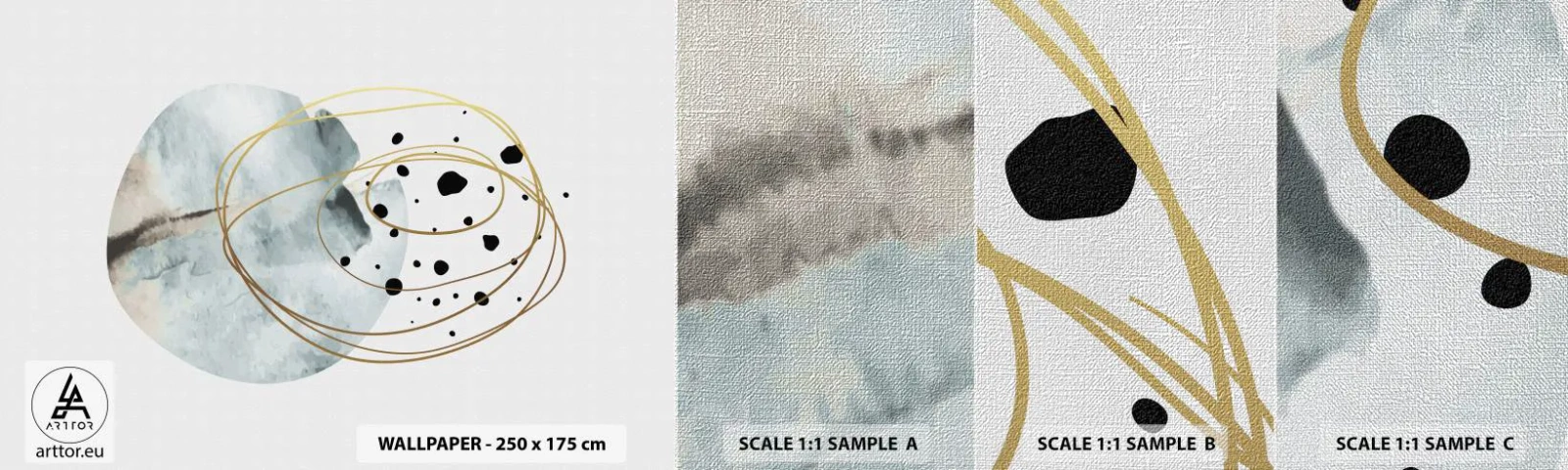 Vzor Fototapety Premium Canvas - V objetí prostoru - Abstrakce, Kus, Moderní vzor - 100x30 cm