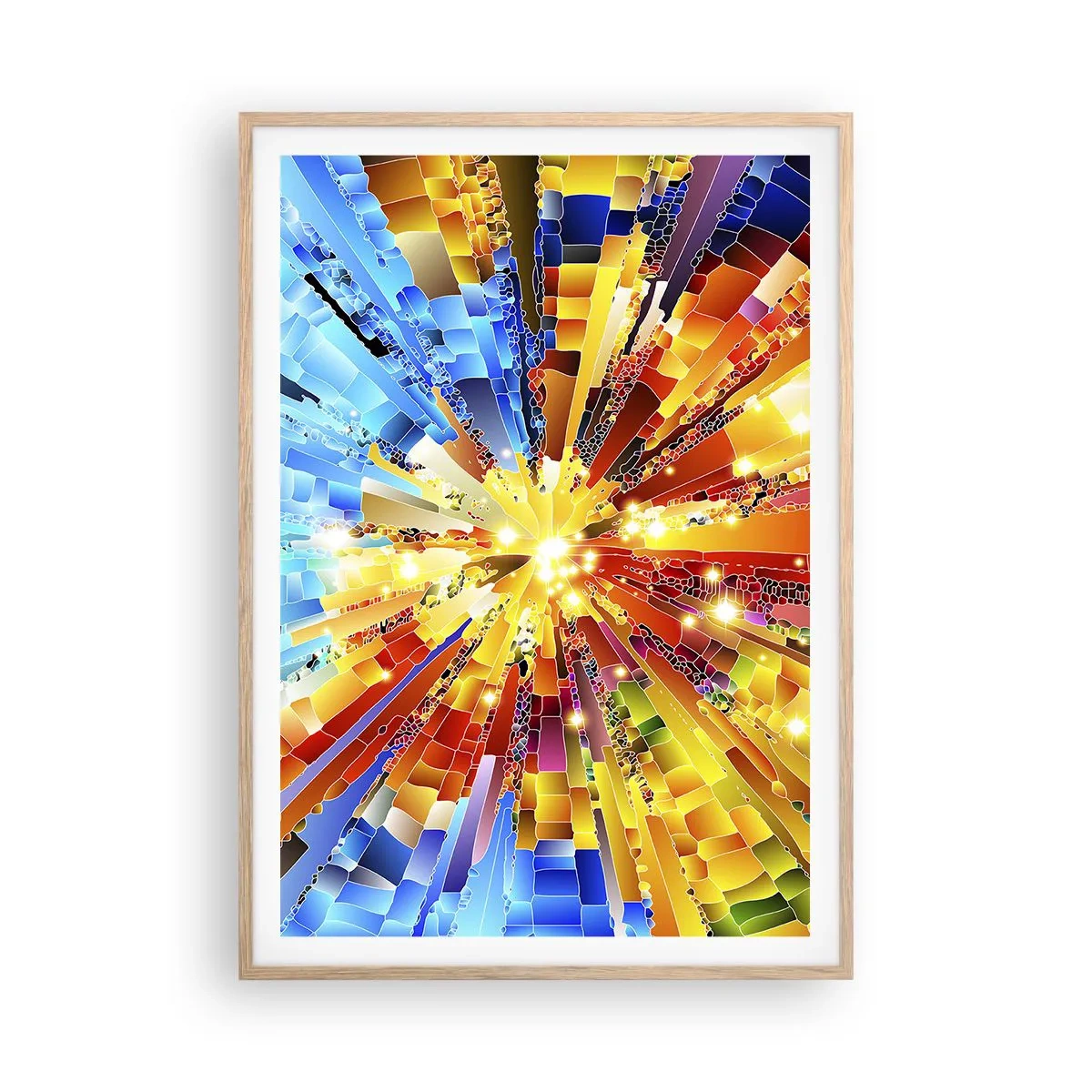 Plakát v rámu světlý dub - In medias res - 70x100 cm