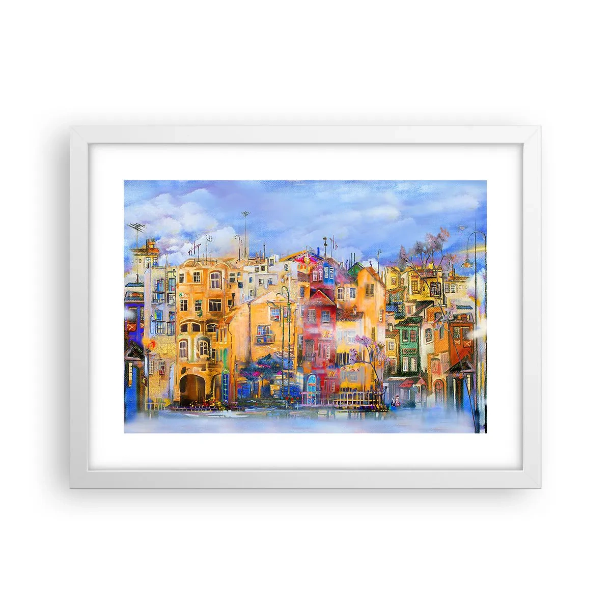 Plakát v bílém rámu - Jsme spolu - 40x30 cm