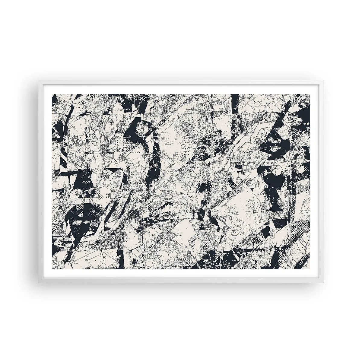 Plakát v bílém rámu - Prolínání protikladů - 100x70 cm