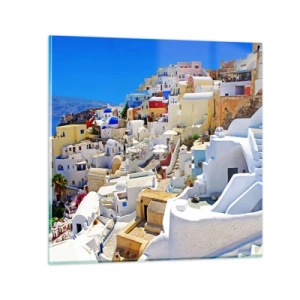 Obraz na skle - Sen o řeckém létě - 70x70 cm