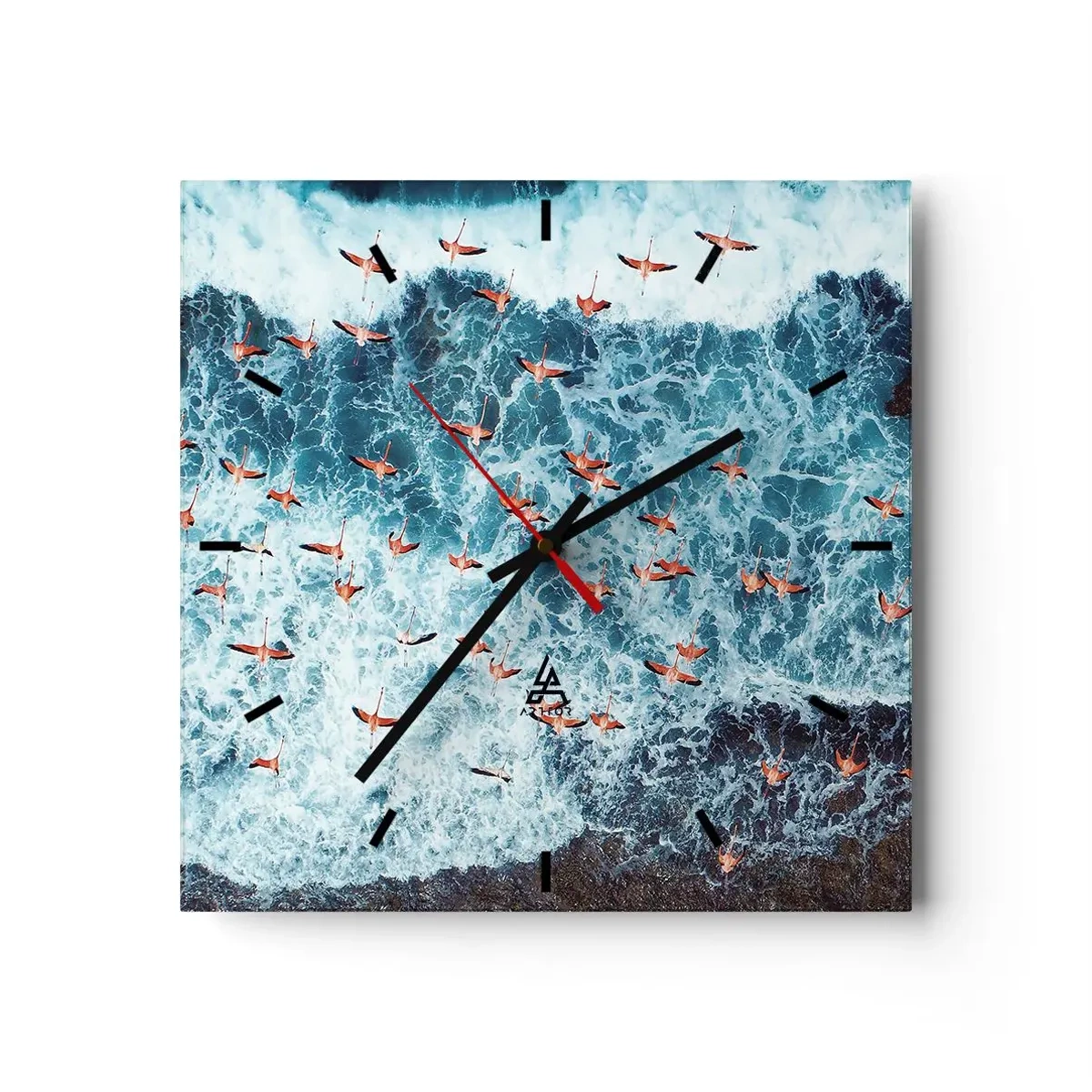 Nástěnné hodiny - Přímořský průvod - 30x30 cm