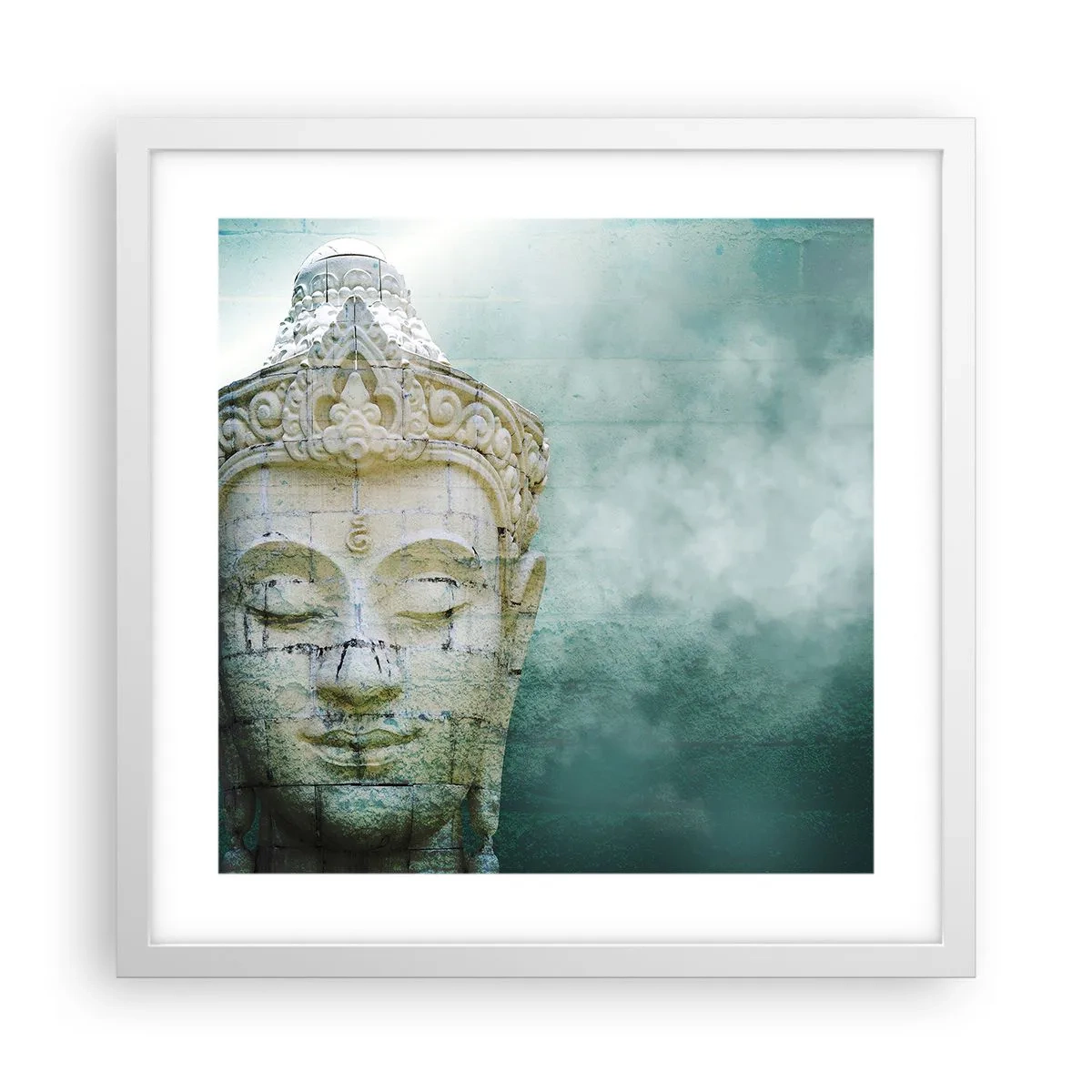 Plakát v bílém rámu - Hledajíc světlo - 40x40 cm