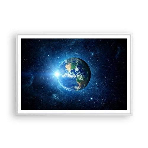 Plakát v bílém rámu - Jsme v nebi - 100x70 cm