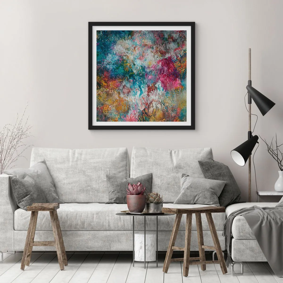 Plakát v černém rámu - V plném rozkvětu - 30x30 cm