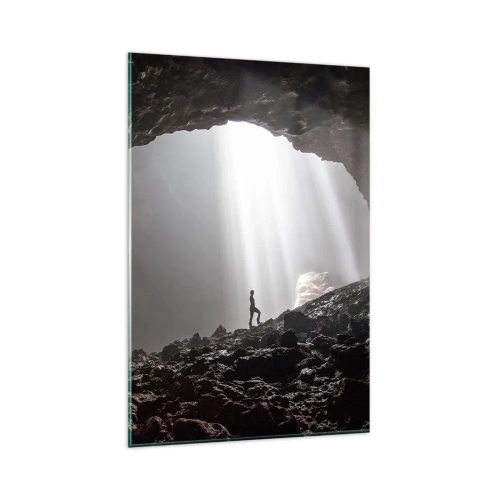 Obraz na skle - Světelná jeskyně - 80x120 cm