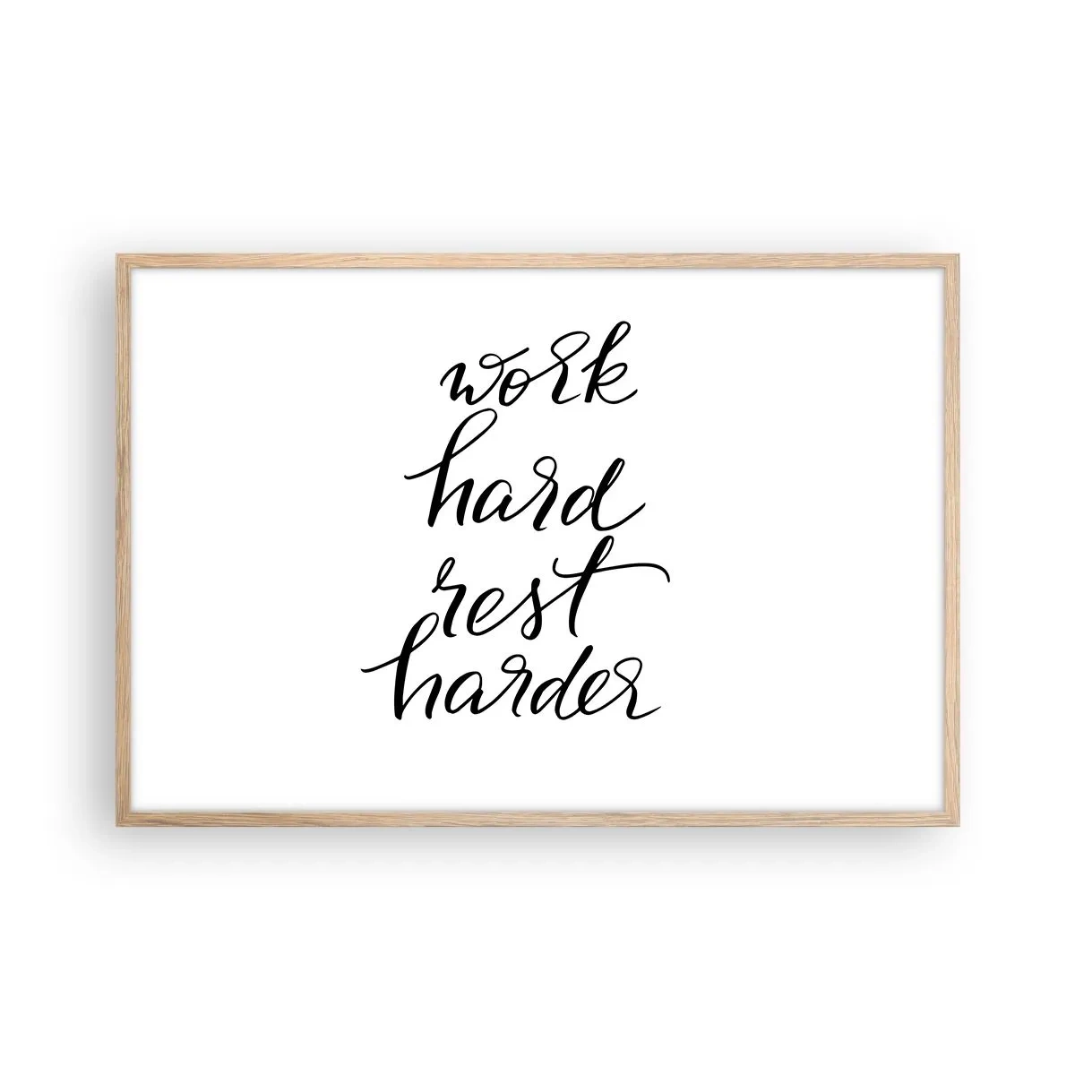 Plakát v rámu světlý dub - Životní rovnováha - 91x61 cm