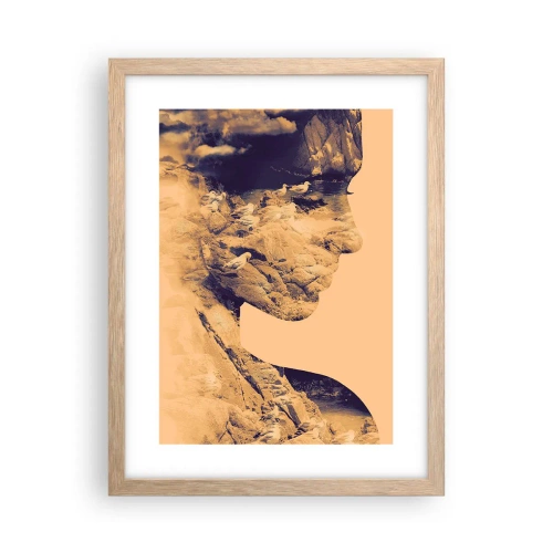 Plakát v rámu světlý dub - Krásná od přírody - 30x40 cm