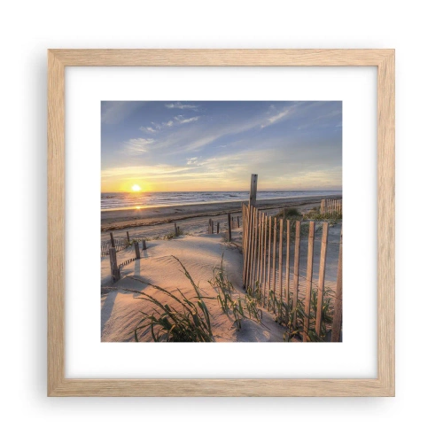 Plakát v rámu světlý dub - Odlesk a stín větru - 30x30 cm