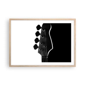 Plakát v rámu světlý dub - Rockové ticho  - 70x50 cm