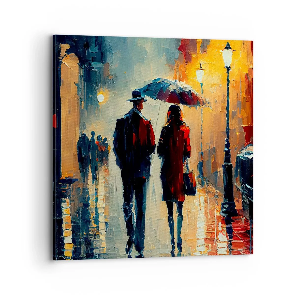 Obraz na plátně - Městská love story - 70x70 cm