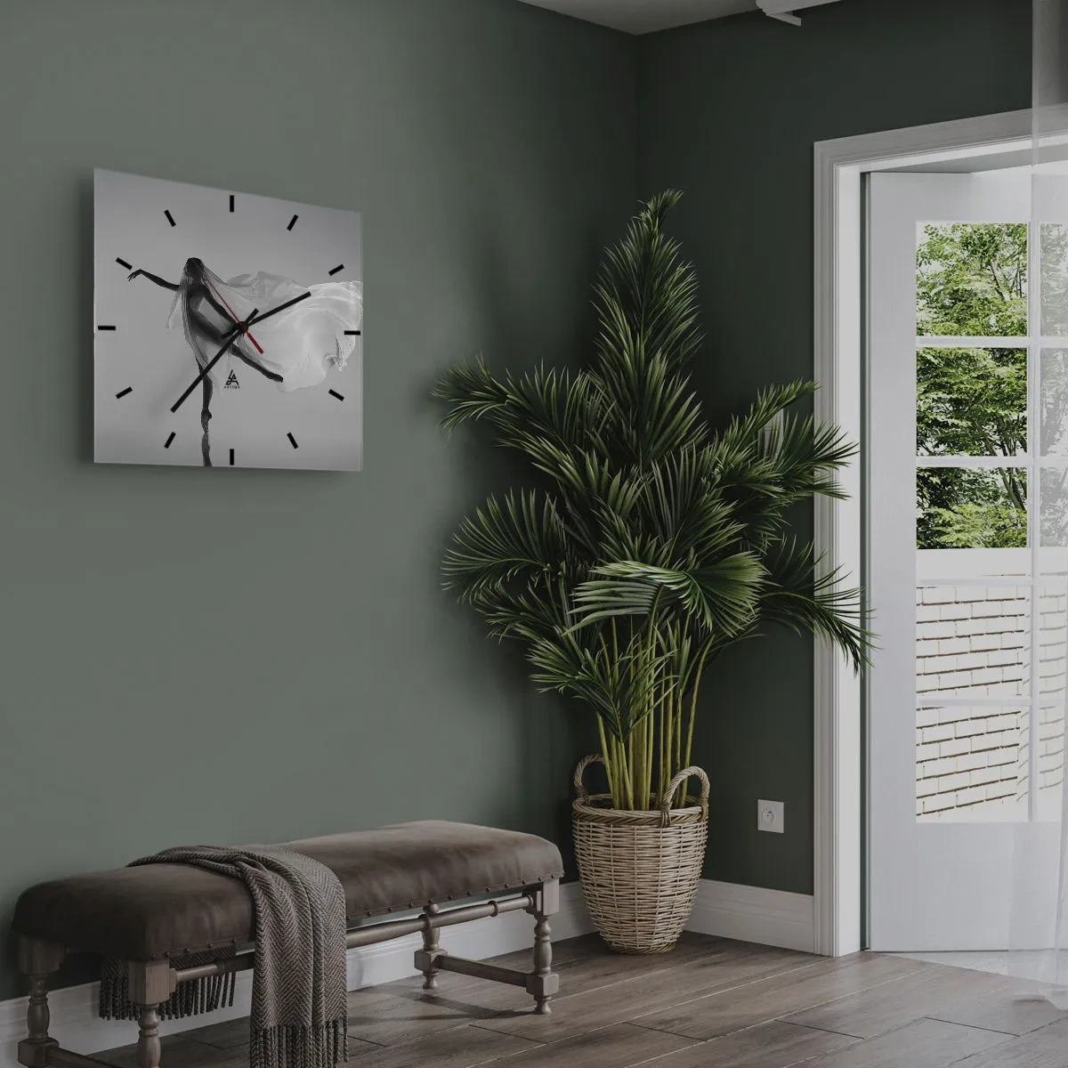 Nástěnné hodiny - Lehkost a půvab - 30x30 cm