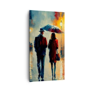 Obraz na plátně - Městská love story - 55x100 cm