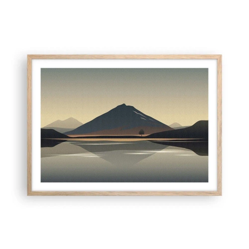 Plakát v rámu světlý dub - Zrcadlový odraz - 70x50 cm