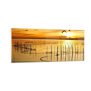 Obraz na skle - Na rybolovu - 100x40 cm