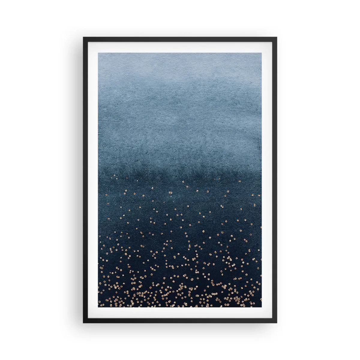 Plakát v černém rámu - Kompozice – modré fáze - 61x91 cm