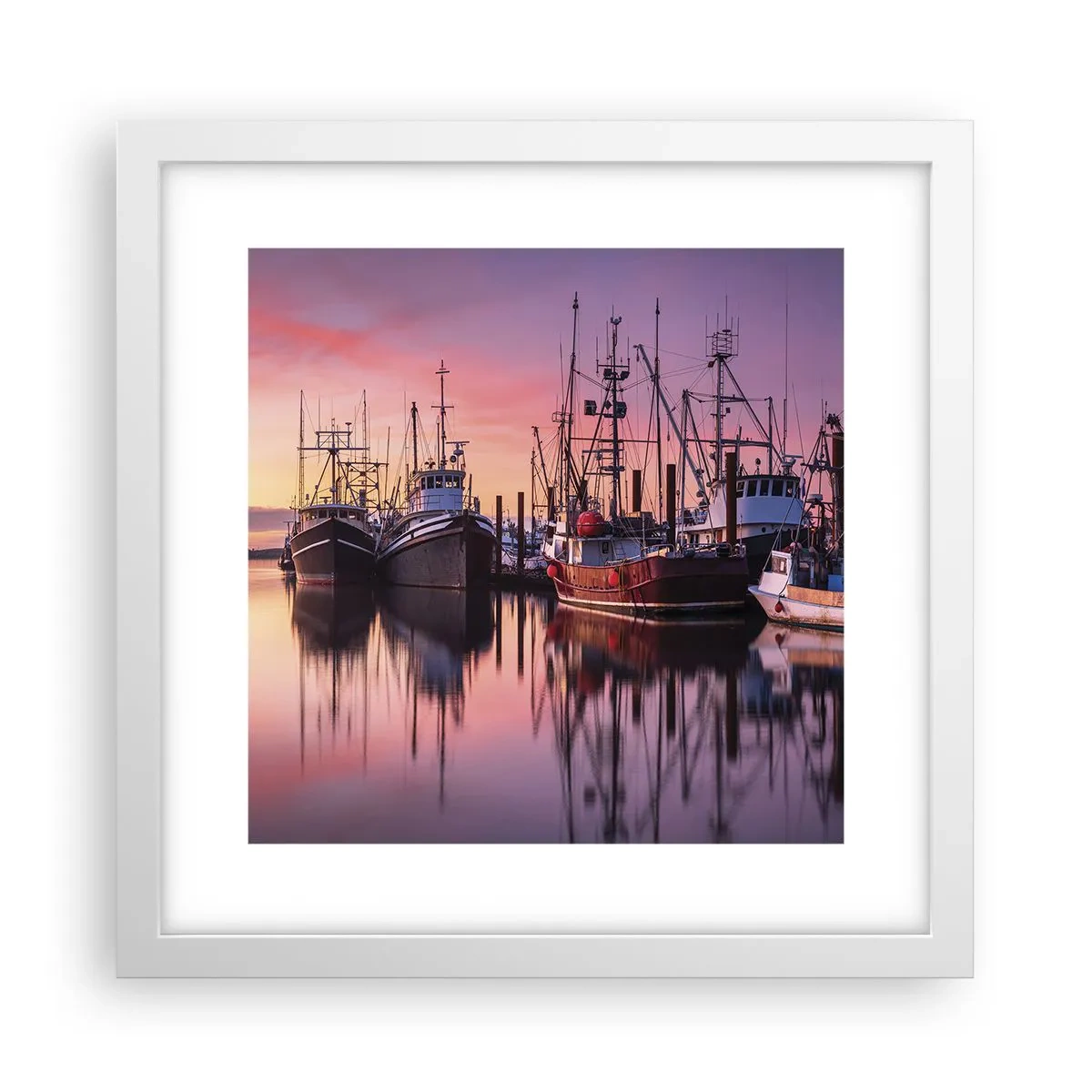 Plakát v bílém rámu - Před dalším dnem - 30x30 cm