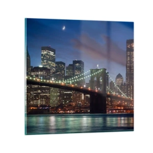 Obraz na skle - Rozjařená noc - 50x50 cm