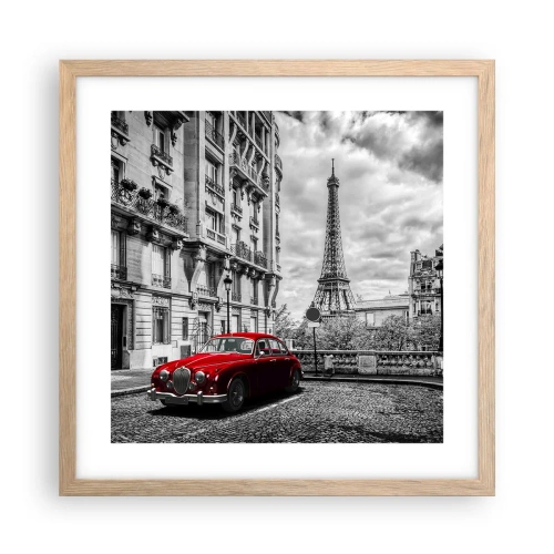 Plakát v rámu světlý dub - Dravec ve městě - 40x40 cm