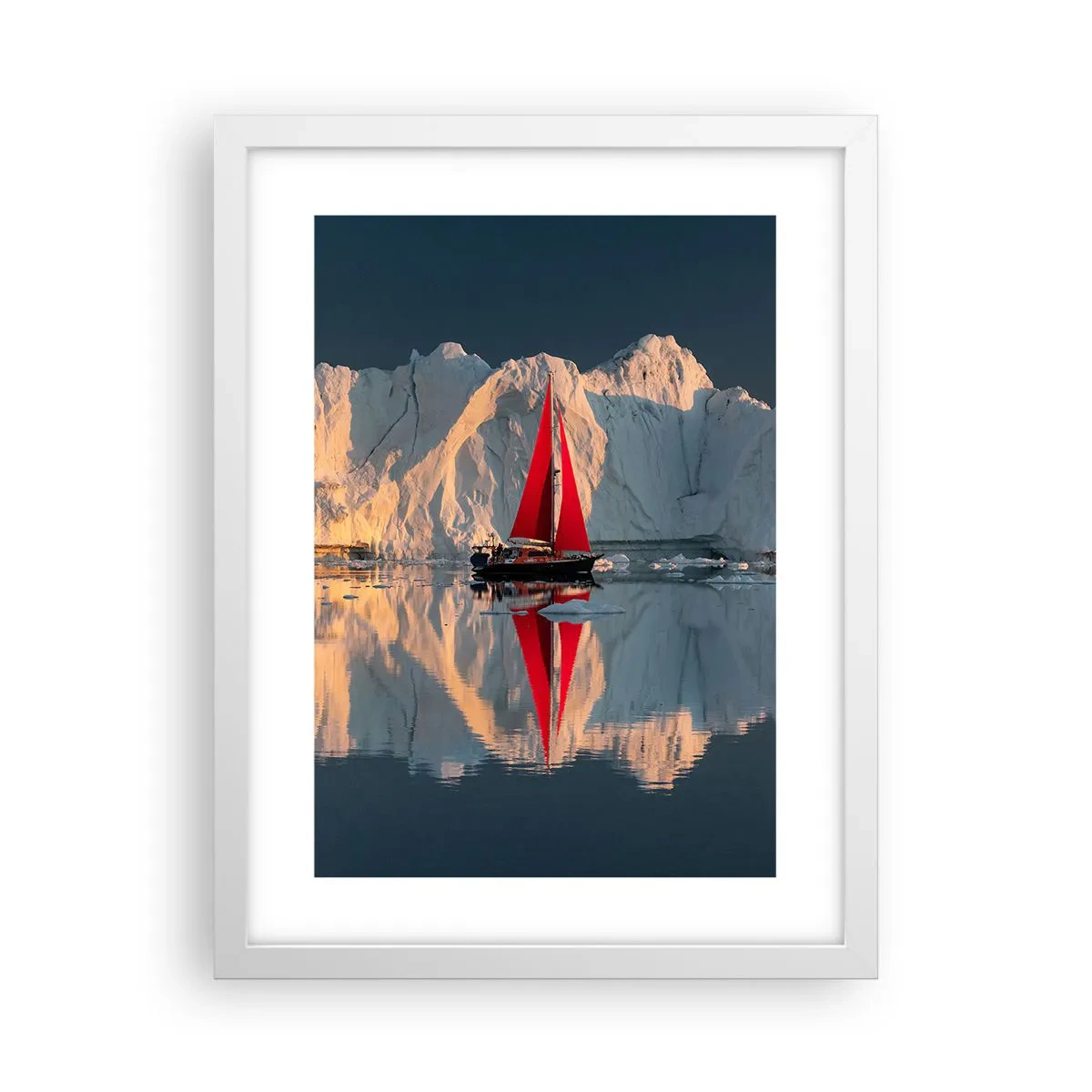 Plakát v bílém rámu - Na okraji světa - 30x40 cm