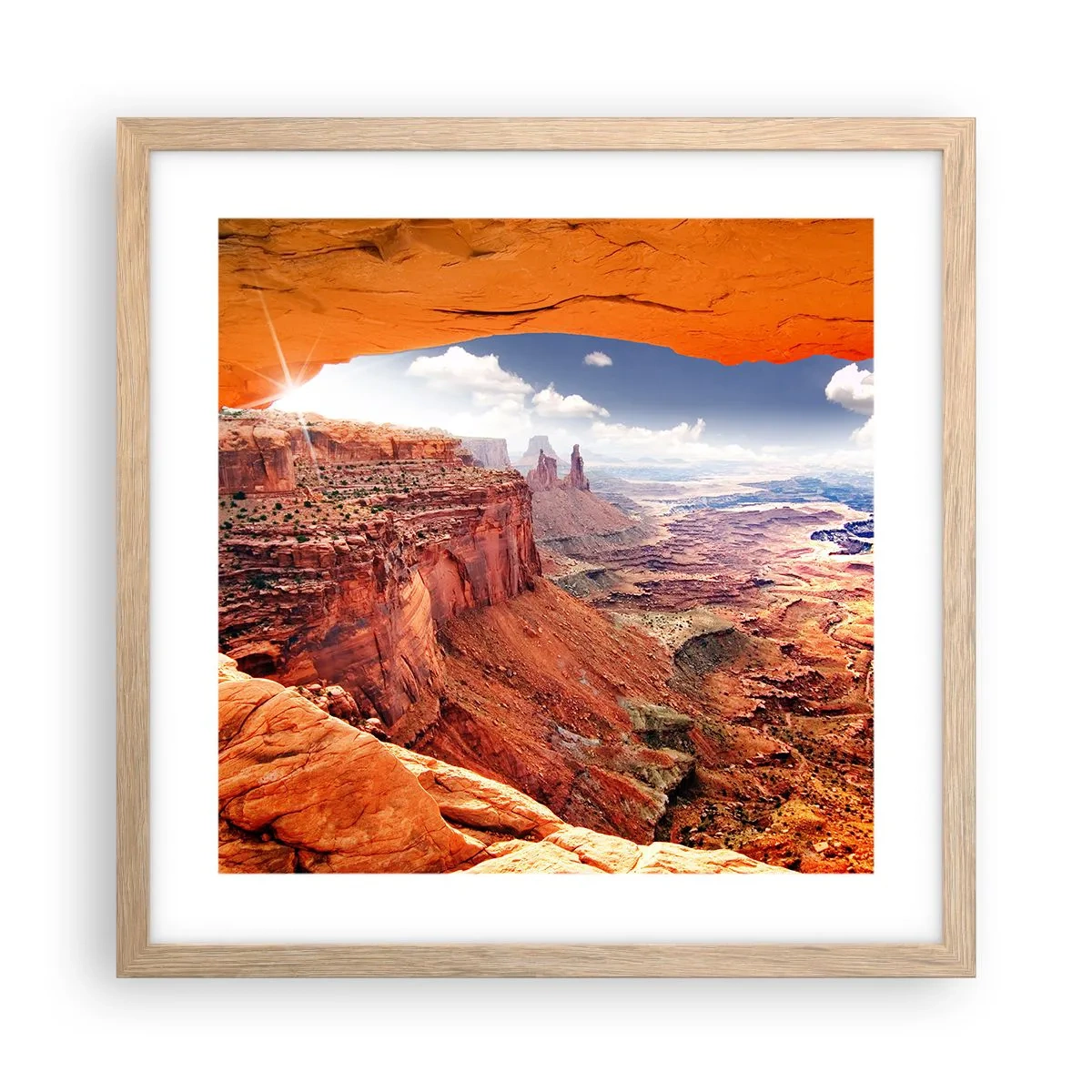 Plakát v rámu světlý dub - Vytesané samotnou přírodou - 40x40 cm