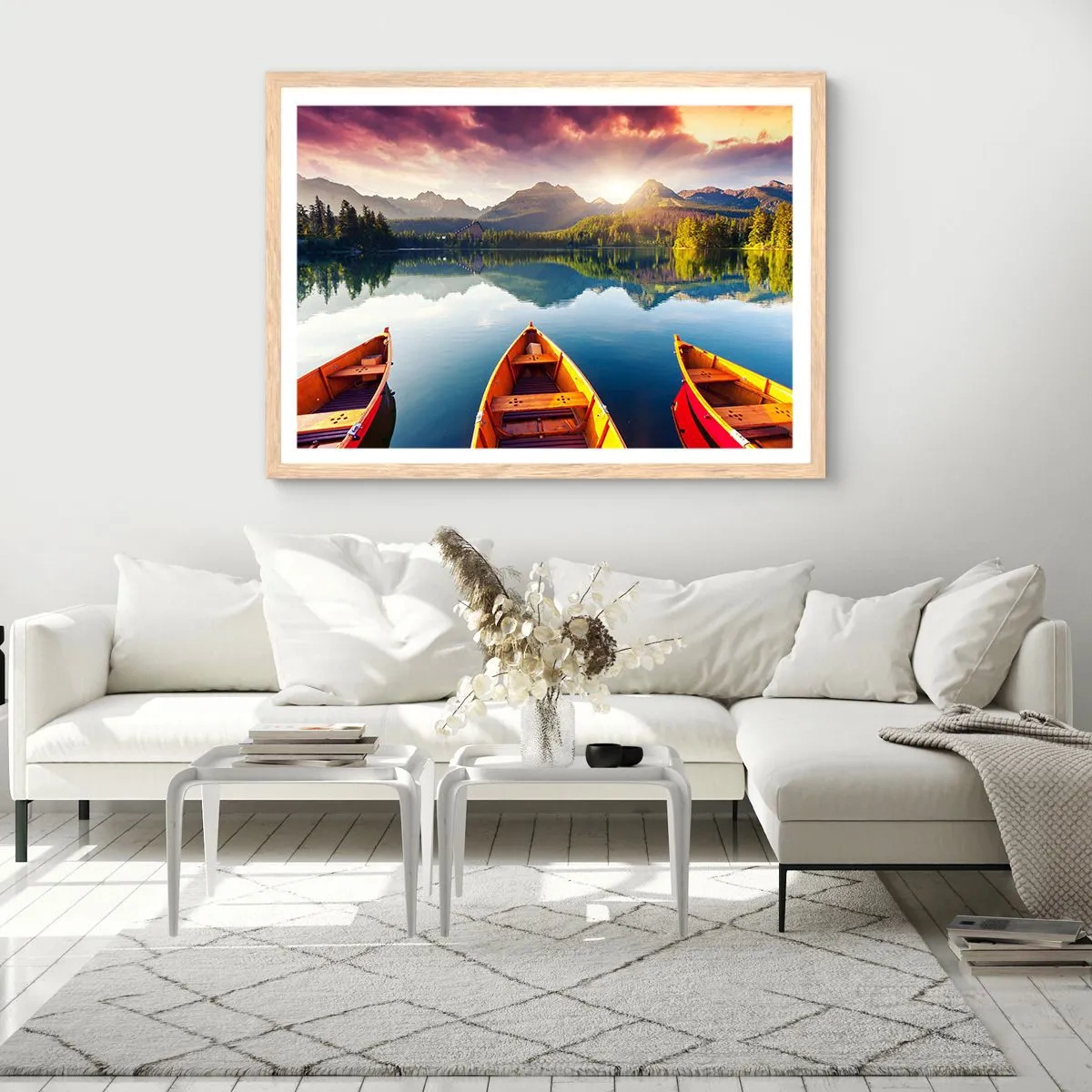 Plakát v rámu světlý dub - Nic proti přírodě - 40x30 cm