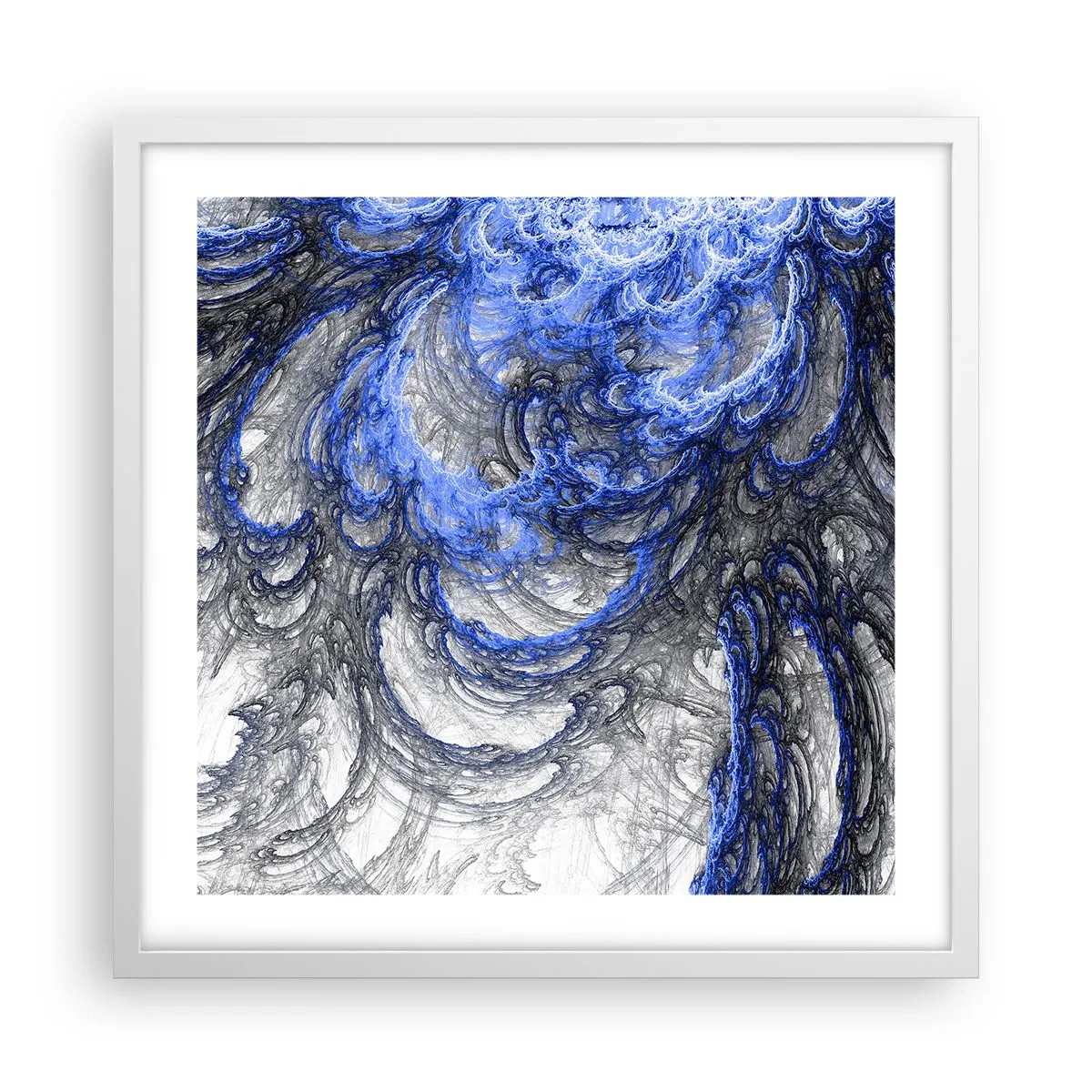 Plakát v bílém rámu - Zrod vlny - 50x50 cm