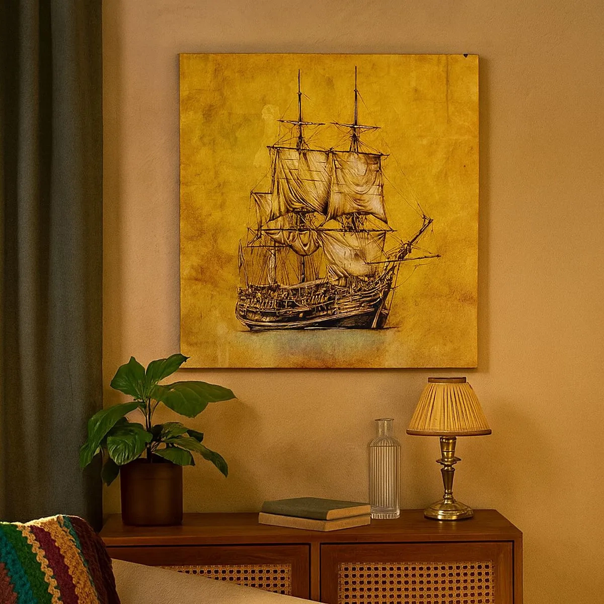 Obraz na plátně - Směr Tortuga! - 30x30 cm