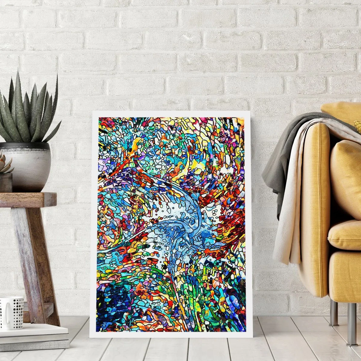 Plakát - Vitráž s kapkami - 40x50 cm