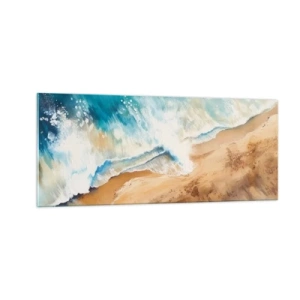 Obraz na skle - Vlna, která se vrací - 100x40 cm