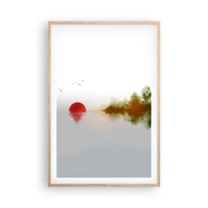 Plakát v rámu světlý dub - Příslib klidu - 61x91 cm