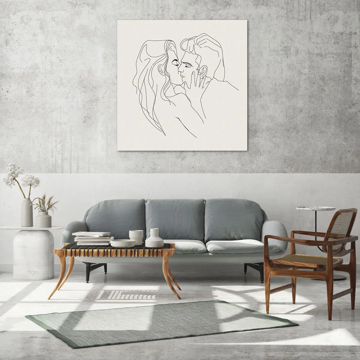 Obraz na skle - Zamotaní citem - 40x40 cm