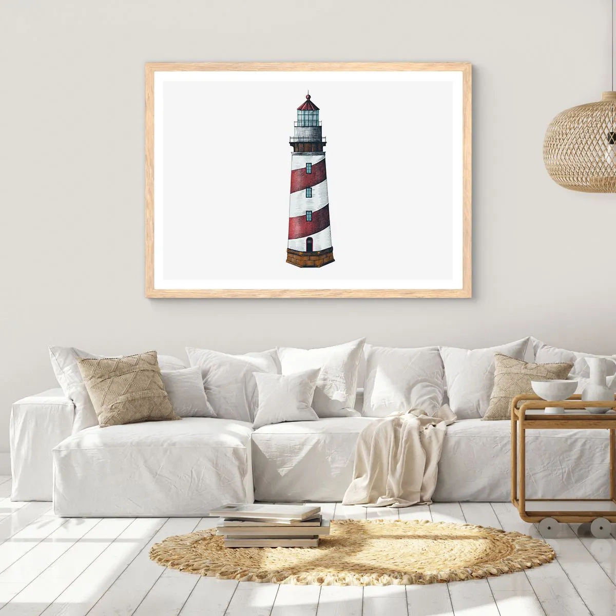 Plakát v rámu světlý dub - Vždy na stráži - 91x61 cm