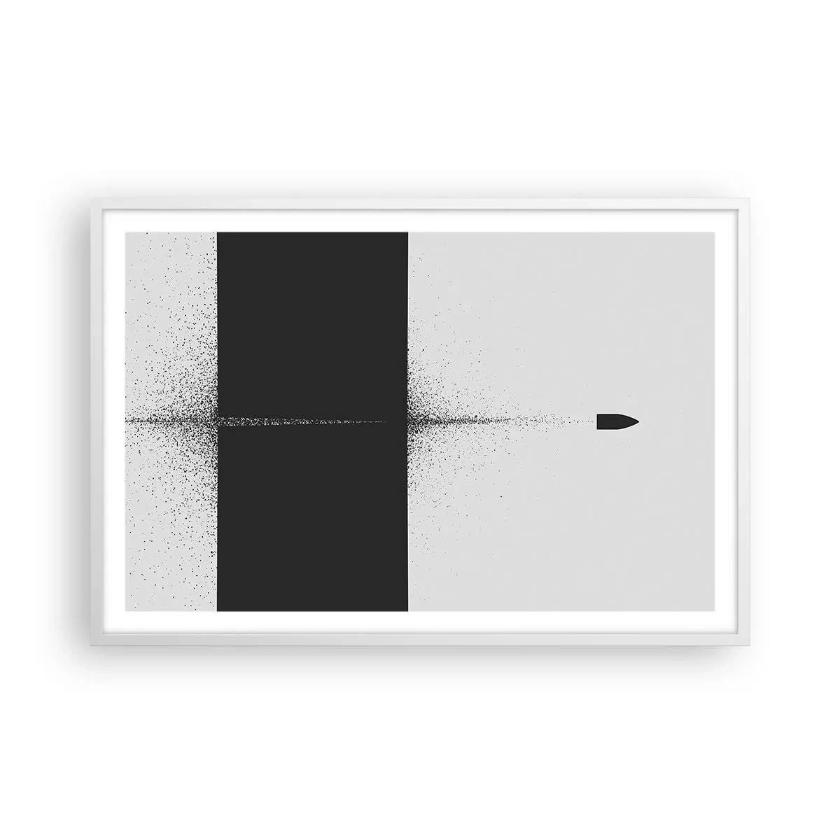 Plakát v bílém rámu - Přímo k cílu - 91x61 cm