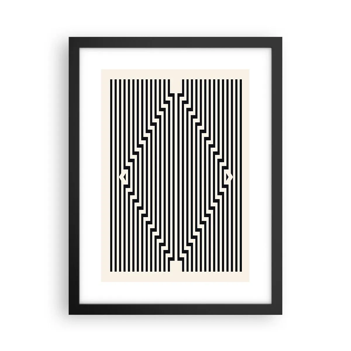 Plakát v černém rámu - Geometrická iluze - 30x40 cm