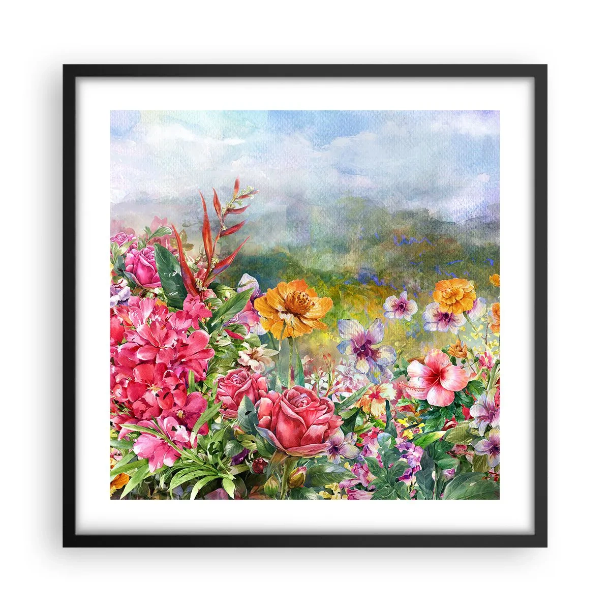 Plakát v černém rámu - Zahrada, která se zbláznila - 50x50 cm