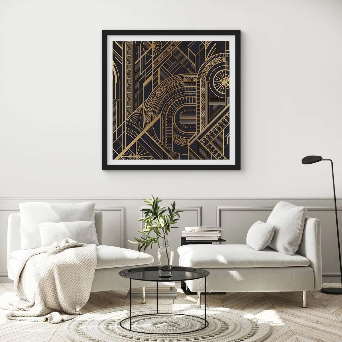 Plakát v černém rámu - Koncepty, nápady, plány - 40x40 cm