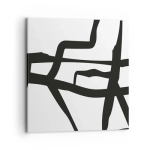 Obraz na plátně - Černobílá konstrukce - 70x70 cm