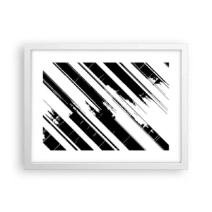 Plakát v bílém rámu - Intenzivní a dynamická kompozice - 40x30 cm