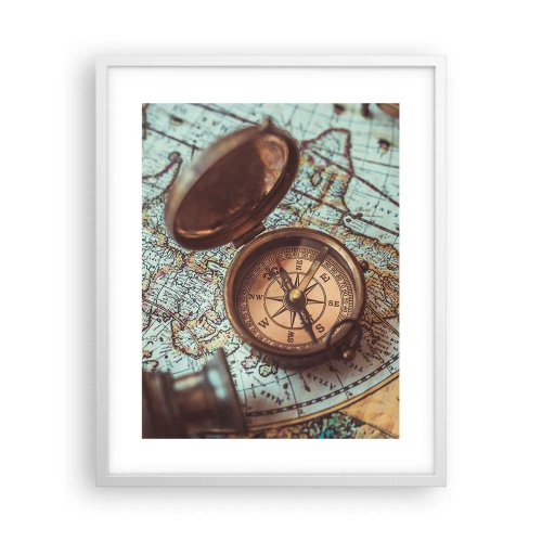 Plakát v bílém rámu - Pro dobrodruha - 40x50 cm