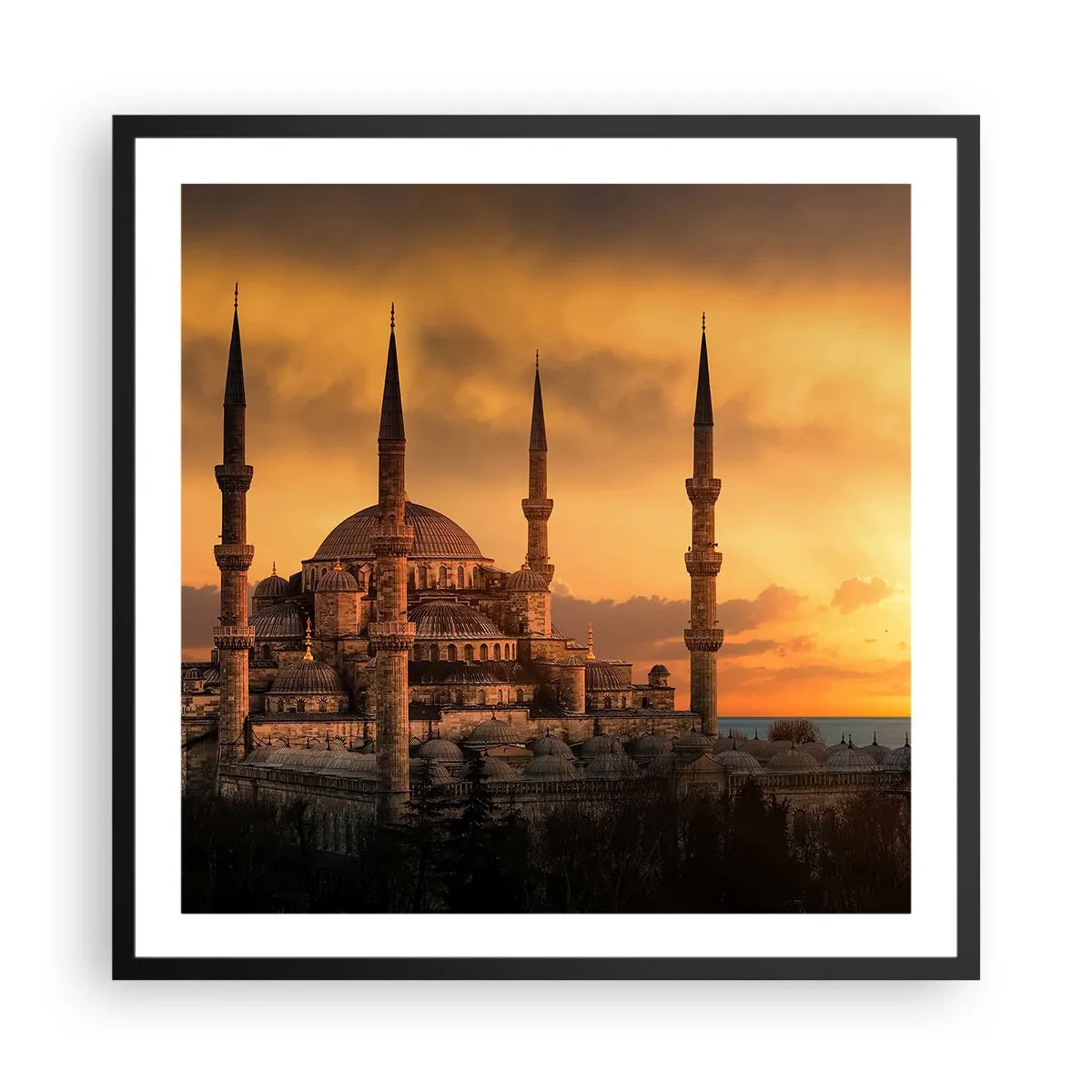 Plakát v černém rámu - Bůh je velký - 60x60 cm