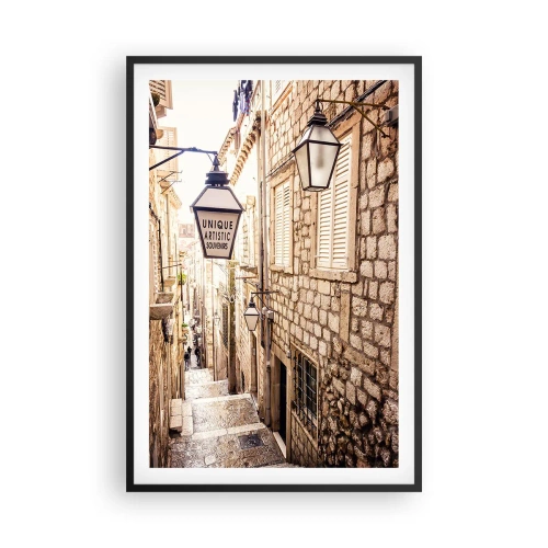 Plakát v černém rámu - Okouzlující ulička - 61x91 cm